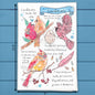 Cardinal Bird Facts Tea Towel – Nature Decor