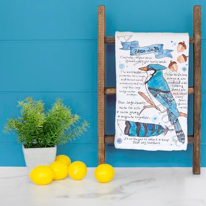 Blue Jay Facts Tea Towel – Birdwatcher Gift