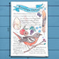 Baltimore Oriole Bird Facts Tea Towel – Garden Gift