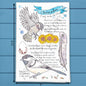 Chickadee Bird Facts Tea Towel – Whimsical Decor