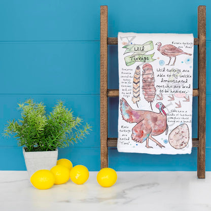 Wild Turkey Bird Facts Tea Towel