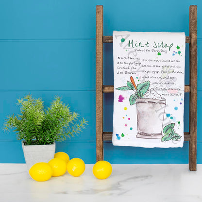 Mint Julep Recipe Tea Towel – A Kentucky Derby Classic