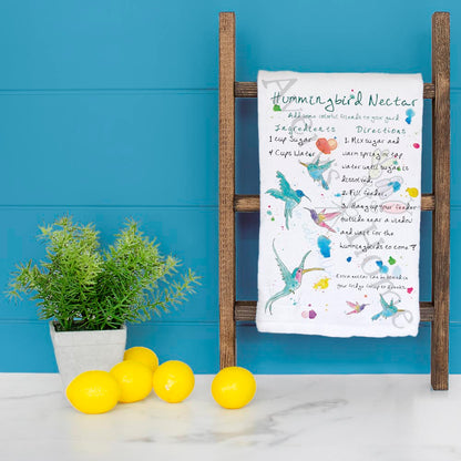 Hummingbird Nectar Recipe Tea Towel – Sweet Garden Tip