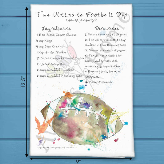 Game Day Dip Recipe Tea Towel – Football Favorite