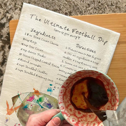 Game Day Dip Recipe Tea Towel – Football Favorite
