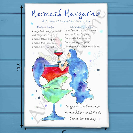 Mermaid Margarita Recipe Tea Towel – Salt & Sparkle