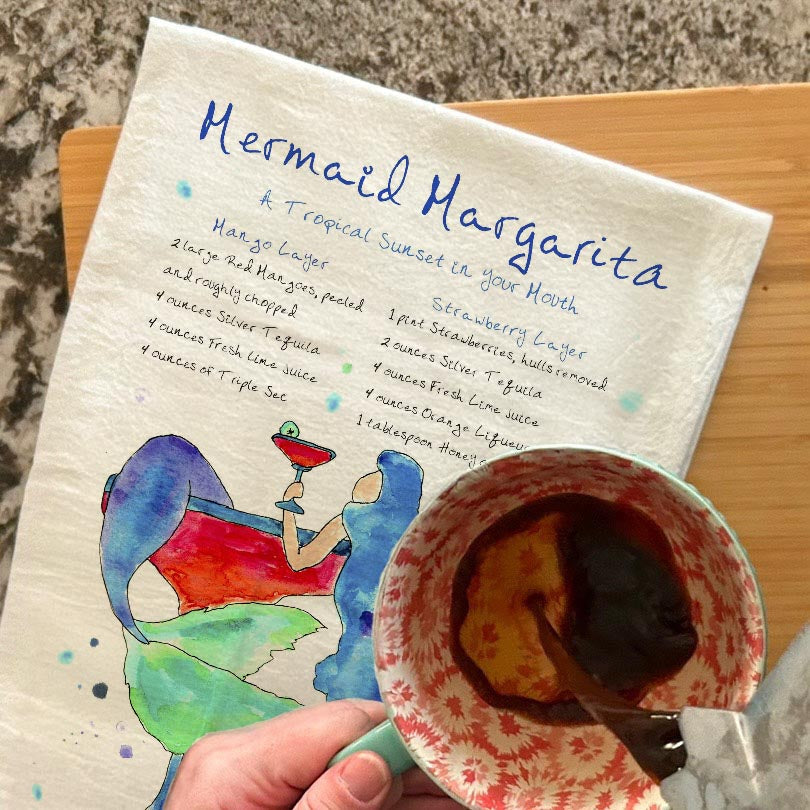 Mermaid Margarita Recipe Tea Towel – Salt & Sparkle