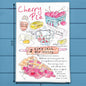 Cherry Pie Recipe Tea Towel – Just Like Grandma’s