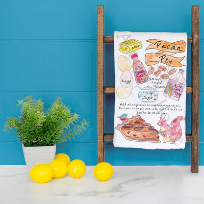 Pecan Pie Recipe Tea Towel – Southern Holiday Sweet