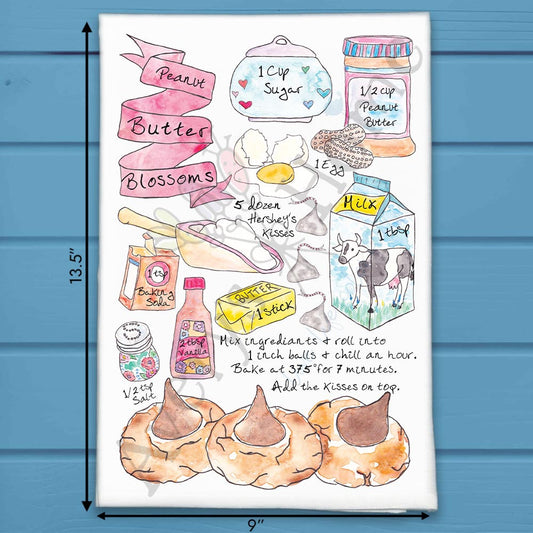 Peanut Butter Blossom Recipe Tea Towel – Hershey Hugged