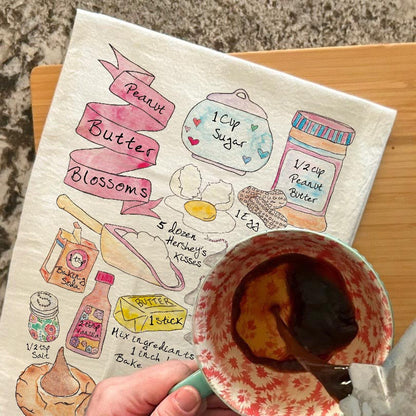 Peanut Butter Blossom Recipe Tea Towel – Hershey Hugged