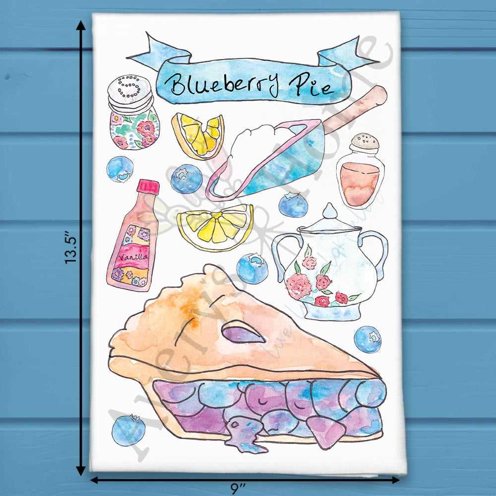 Blueberry Pie Recipe Tea Towel – Berry Delicious