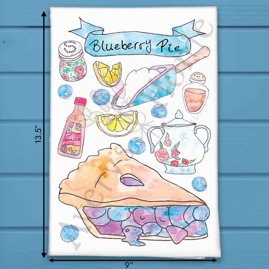 Blueberry Pie Recipe Tea Towel – Berry Delicious