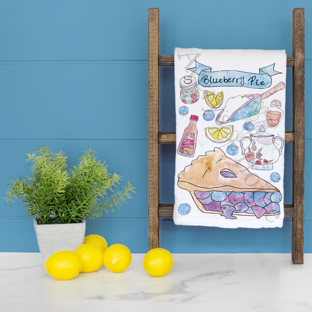 Blueberry Pie Recipe Tea Towel – Berry Delicious