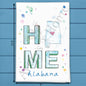 HOME in Alabama Tea Towel
