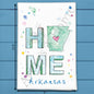 HOME in Arkansas Tea Towel