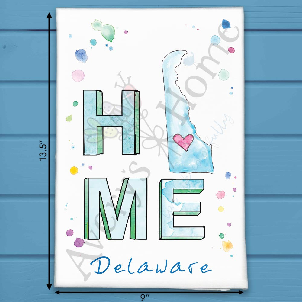 HOME in Delaware Tea Towel