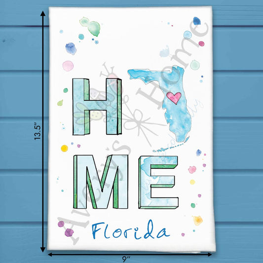 HOME in Florida Tea Towel