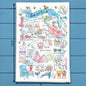 Georgia State Map Tea Towel – Peaches & Pride