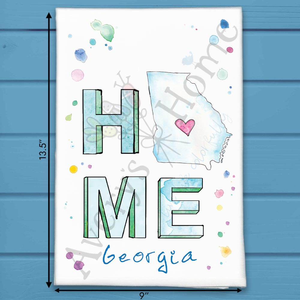 HOME in Georgia Tea Towel