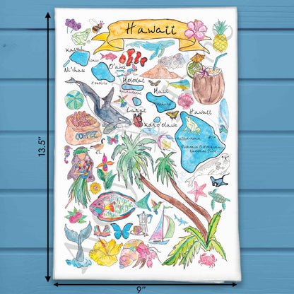 Hawaii State Map Tea Towel – Aloha Kitchen Style