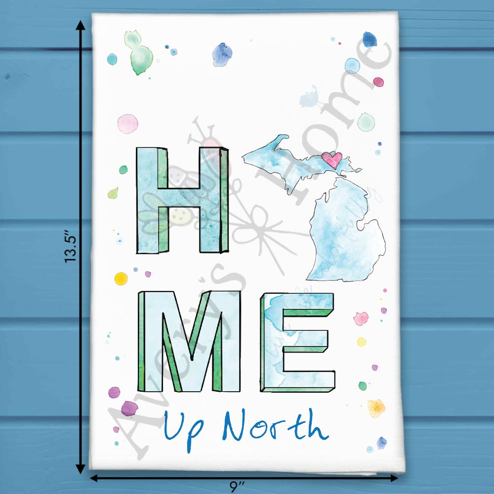 HOME in Upper Michigan Tea Towel