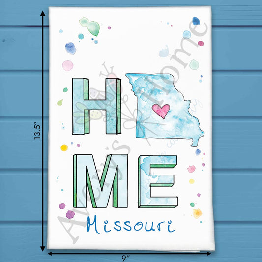 HOME in Missouri Tea Towel