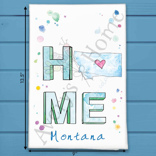HOME in Montana Tea Towel