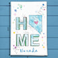 HOME in Nevada Tea Towel