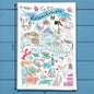 Massachusetts Map Tea Towel – From Boston to the Cape