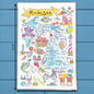 Michigan Map Tea Towel – Upper, Lower & Lake Life