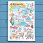Minnesota Map Tea Towel – Loons, Lakes & Love