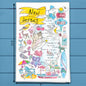 New Jersey Map Tea Towel – From Boardwalk to Brick City