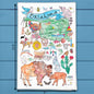 Oklahoma Map Tea Towel – Dust, Drive & Heartland