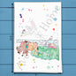 Oklahoma Icons Tea Towel – Bison, Windmills & Roots