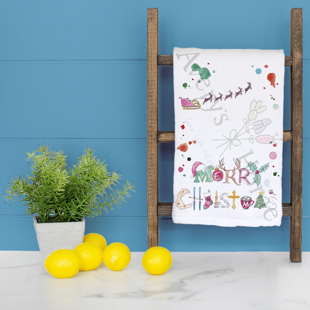 Merry Christmas Tea Towel – Classic Holiday Cheer