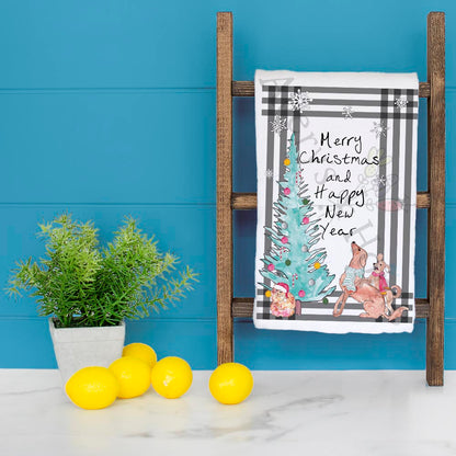 Wishing You a Merry Christmas Tea Towel – Joyful Message