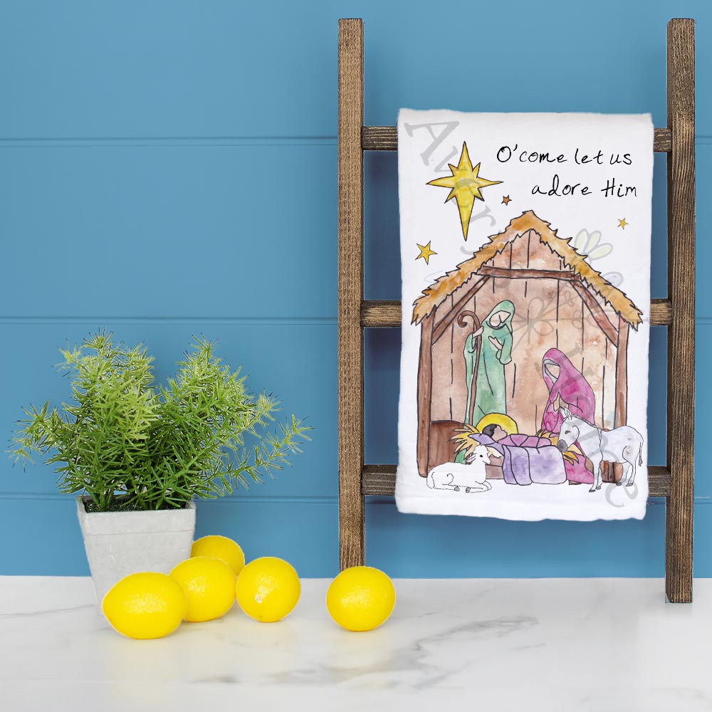 Christmas Nativity Tea Towel – Reason for the Season