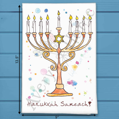 Happy Hanukkah Tea Towel – Shine Bright This Season