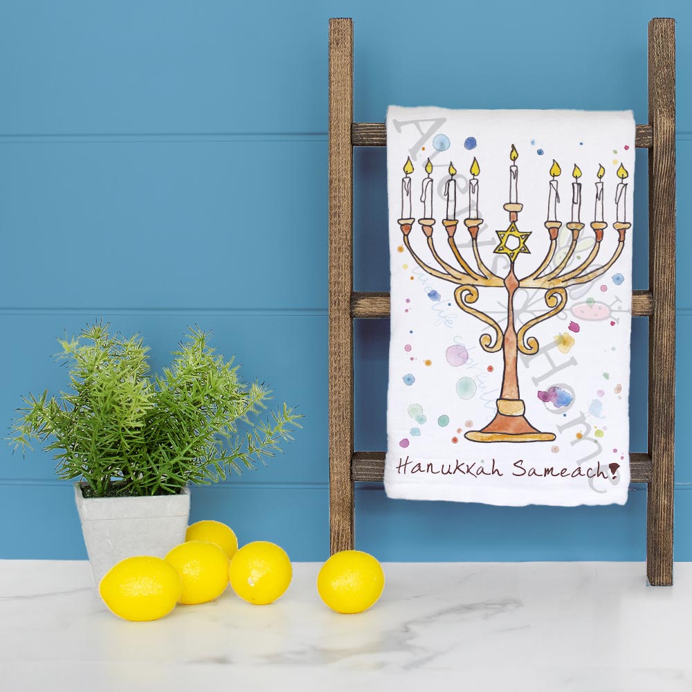 Happy Hanukkah Tea Towel – Shine Bright This Season