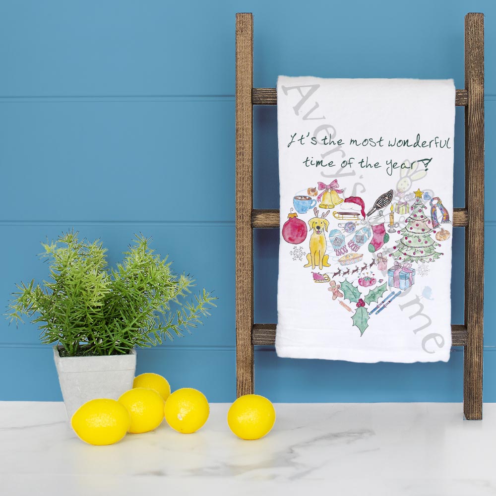 Most Wonderful Time of the Year Tea Towel – Festive Classic