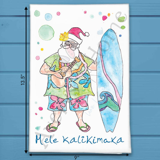 Mele Kalikimaka Tea Towel – Santa’s Island Escape
