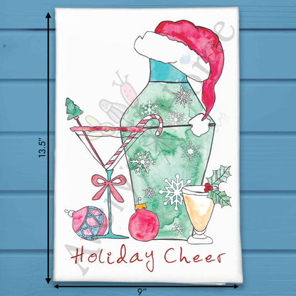 Holiday Cheer & Cocktails Tea Towel – Christmas Toast