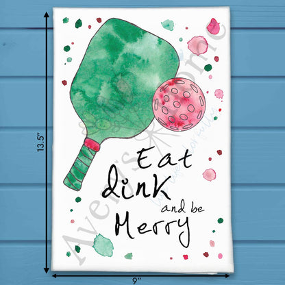 Eat, Dink & Be Merry Tea Towel – Festive Paddle Life