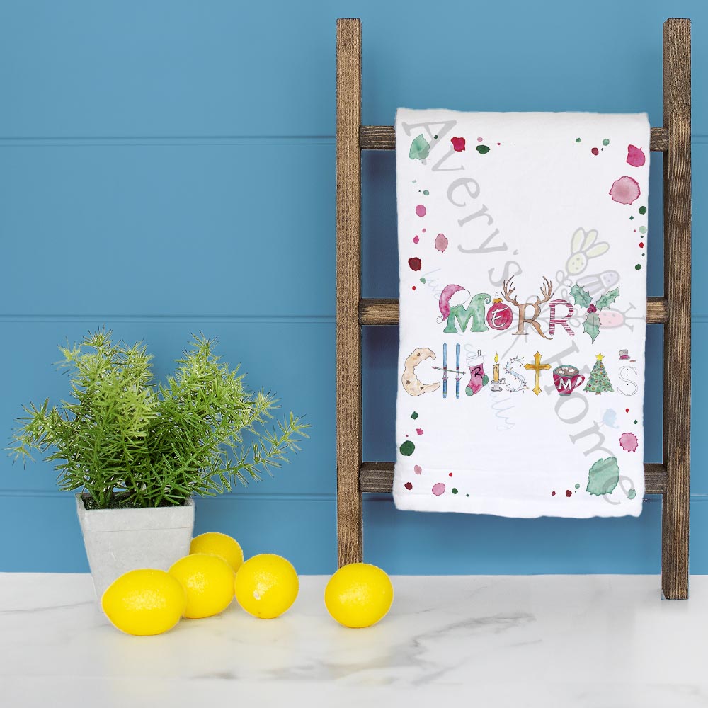 Merry Christmas Tea Towel – Warm Wishes for All