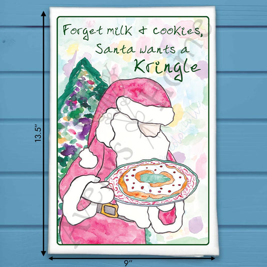 Santa Wants a Kringle Tea Towel – Sweet Holiday Mood