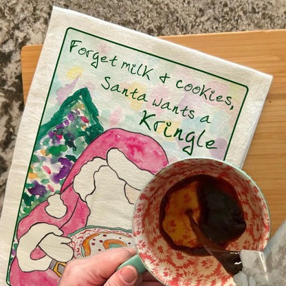 Santa Wants a Kringle Tea Towel – Sweet Holiday Mood