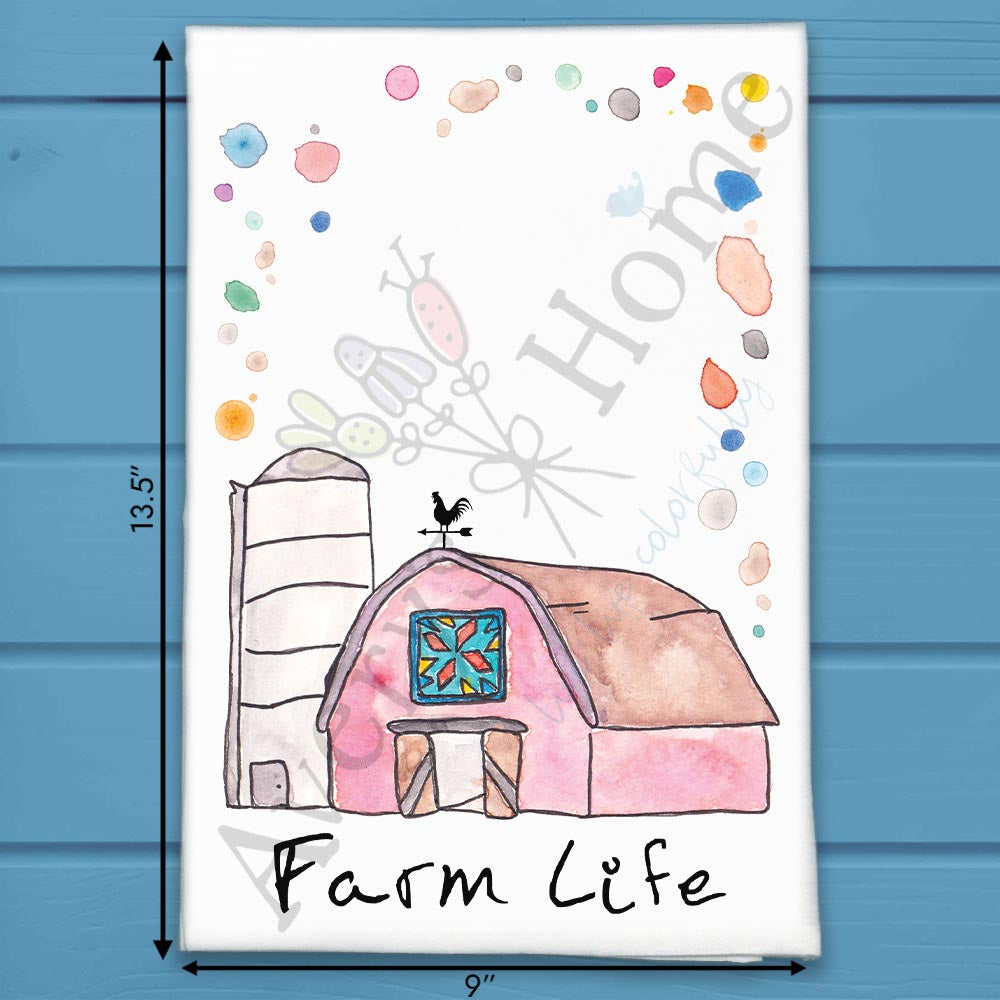 Barn Life Tea Towel – Fields, Chores & Charm
