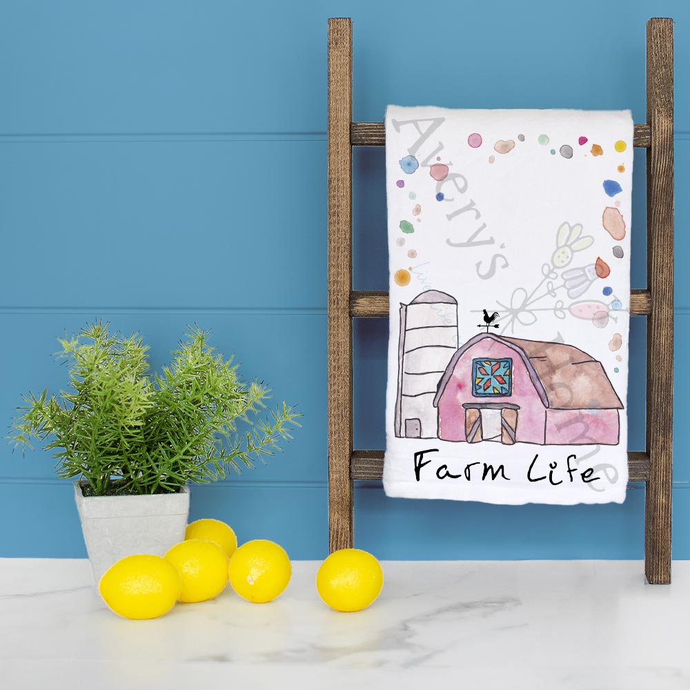 Barn Life Tea Towel – Fields, Chores & Charm