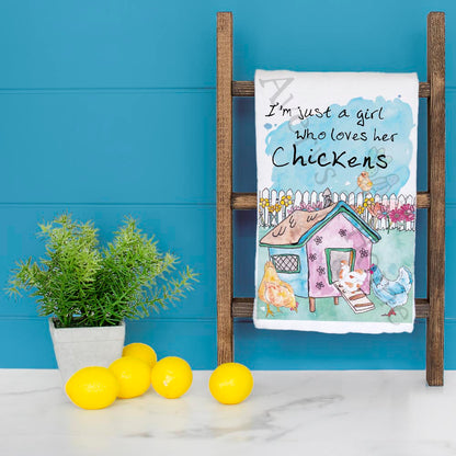 Girl Who Loves Her Chickens Tea Towel – Coop Queen